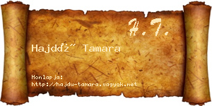 Hajdú Tamara névjegykártya